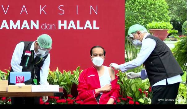 Link Streaming Presiden Jokowi Disuntik Vaksin Covid-19 dari Sinovac