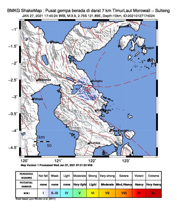 Gempa Hari Ini: Magnitudo 5,4 Guncang Lampung, di Sulteng Magnitudo 3,9
