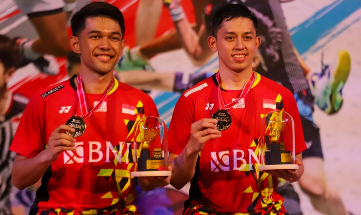 Fajar Rian berhasil menjuarai ganda putra Indonesia Master 2022